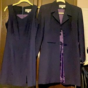 2 Piece Navy Dress And Matching Jacket Size 2